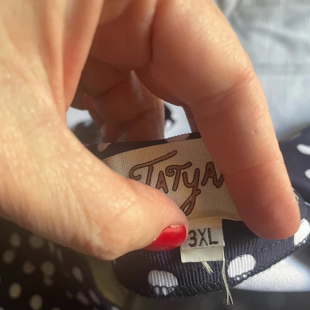 Tatyana/Blue and white polkadot skirt/ 3xl - Picture 3 of 7